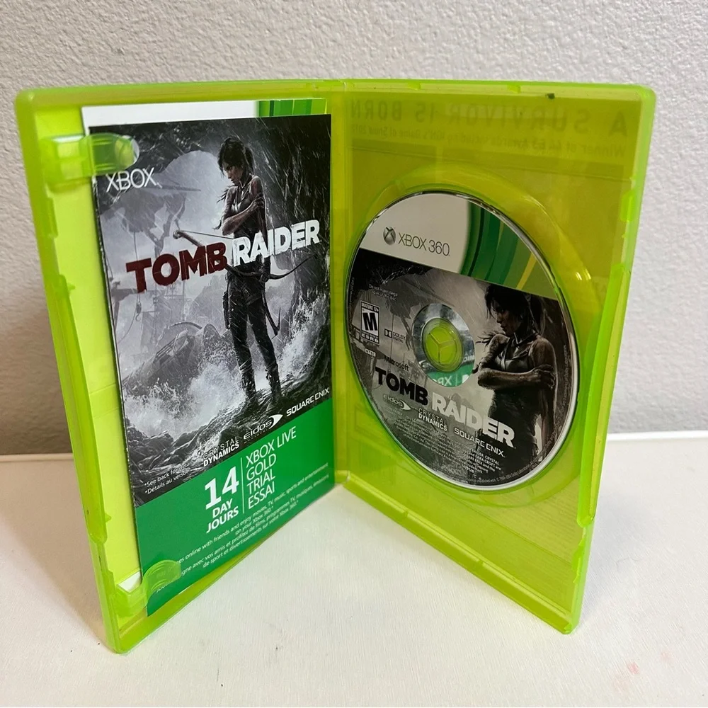 Microsoft Xbox 360 Green Tomb Raider Video Game